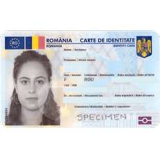 Romanian-format <br />
ID card 